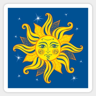 Vintage Hippie Sun Sticker